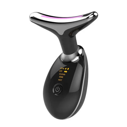 Allebuy black handheld device for anti-wrinkle skincare with LED and EMS functions