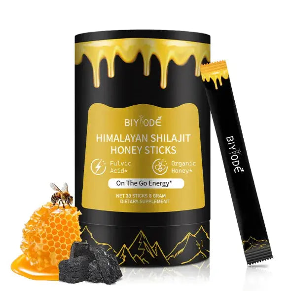 Allebuy Himalayan shilajit honey sticks dietary supplement with natural honey and fulvic acid for shilajit uses for men