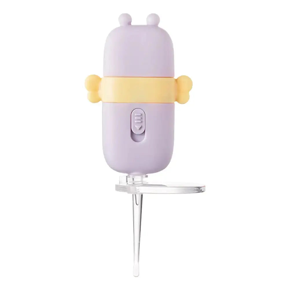 Allebuy cute purple and yellow ear candle wax remover with clear tip and adjustable switch