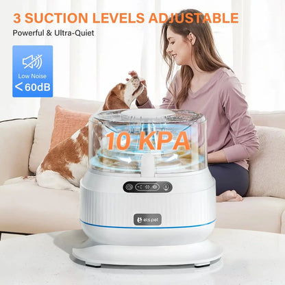 Allebuy pet water fountain with 3 suction levels low noise under 60dB ideal for dog groomers near me pet grooming