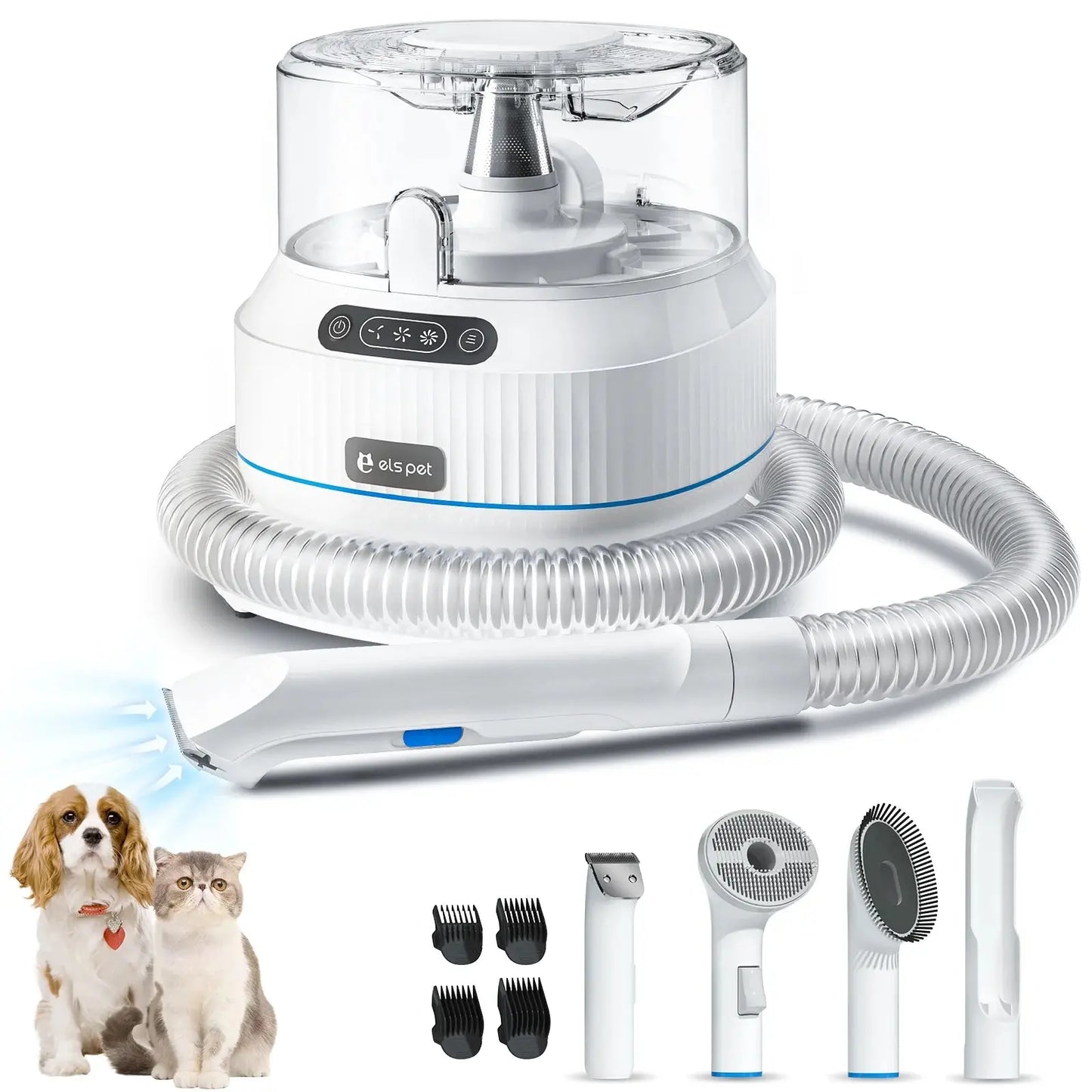 Allebuy pet grooming kit with vacuum dryer, clippers, brushes, and combs for dog groomers near me pet grooming