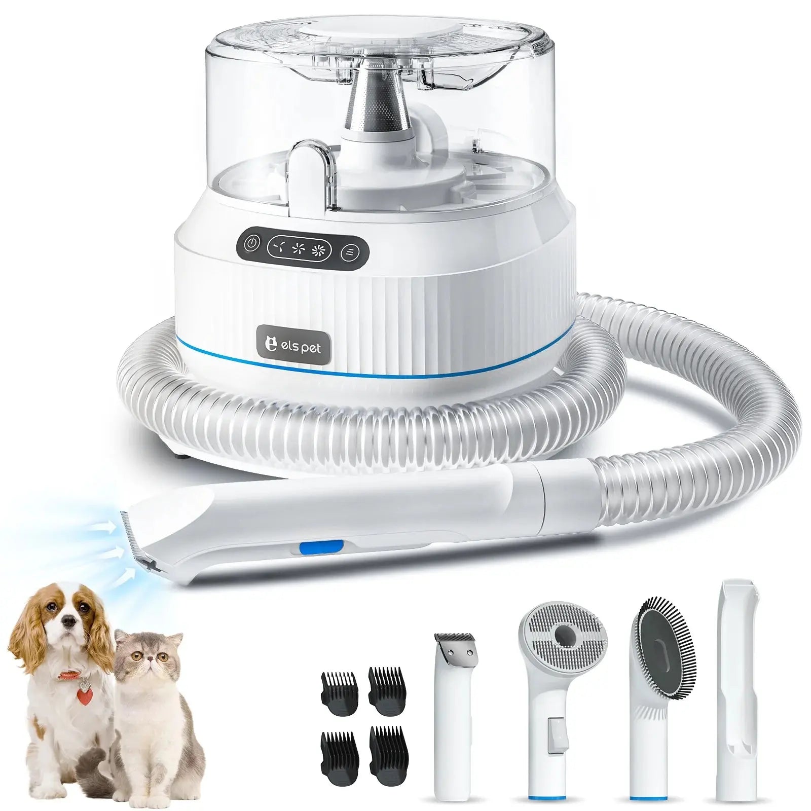 Allebuy pet grooming kit with vacuum dryer, clippers, brushes, and combs for dog groomers near me pet grooming