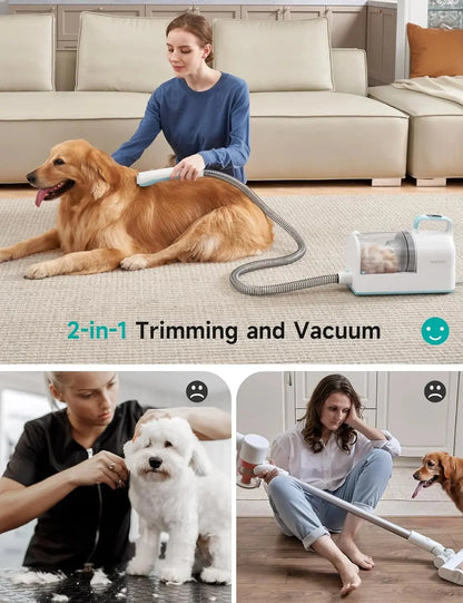 Dog grooming closest to me with Allebuy 2-in-1 trimming and vacuum tool for pets at home