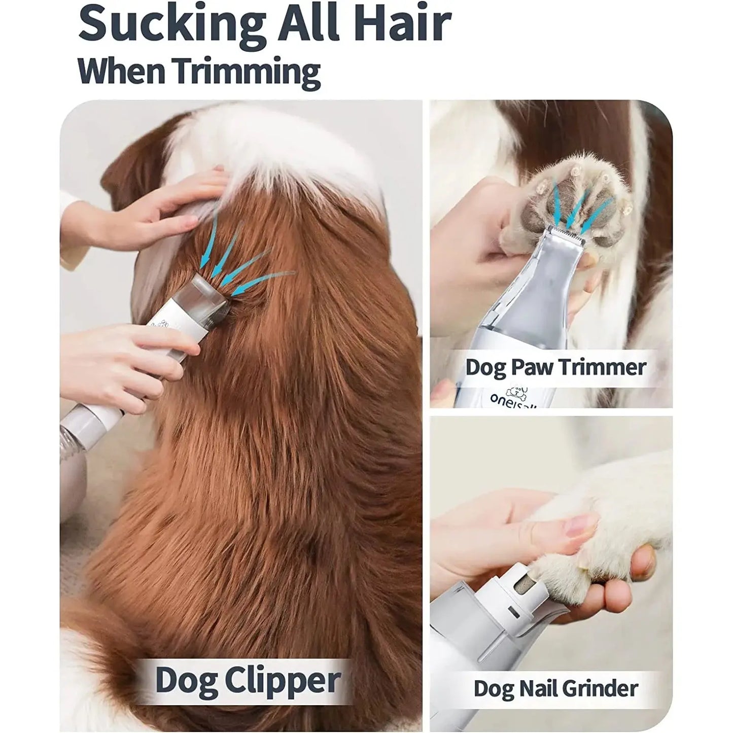 Dog clipper, dog paw trimmer, and dog nail grinder being used for dog grooming closest to me