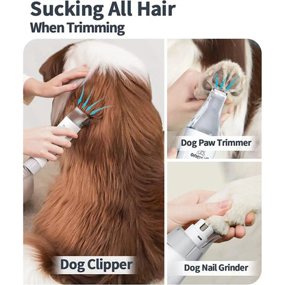 Dog clipper, dog paw trimmer, and dog nail grinder being used for dog grooming closest to me
