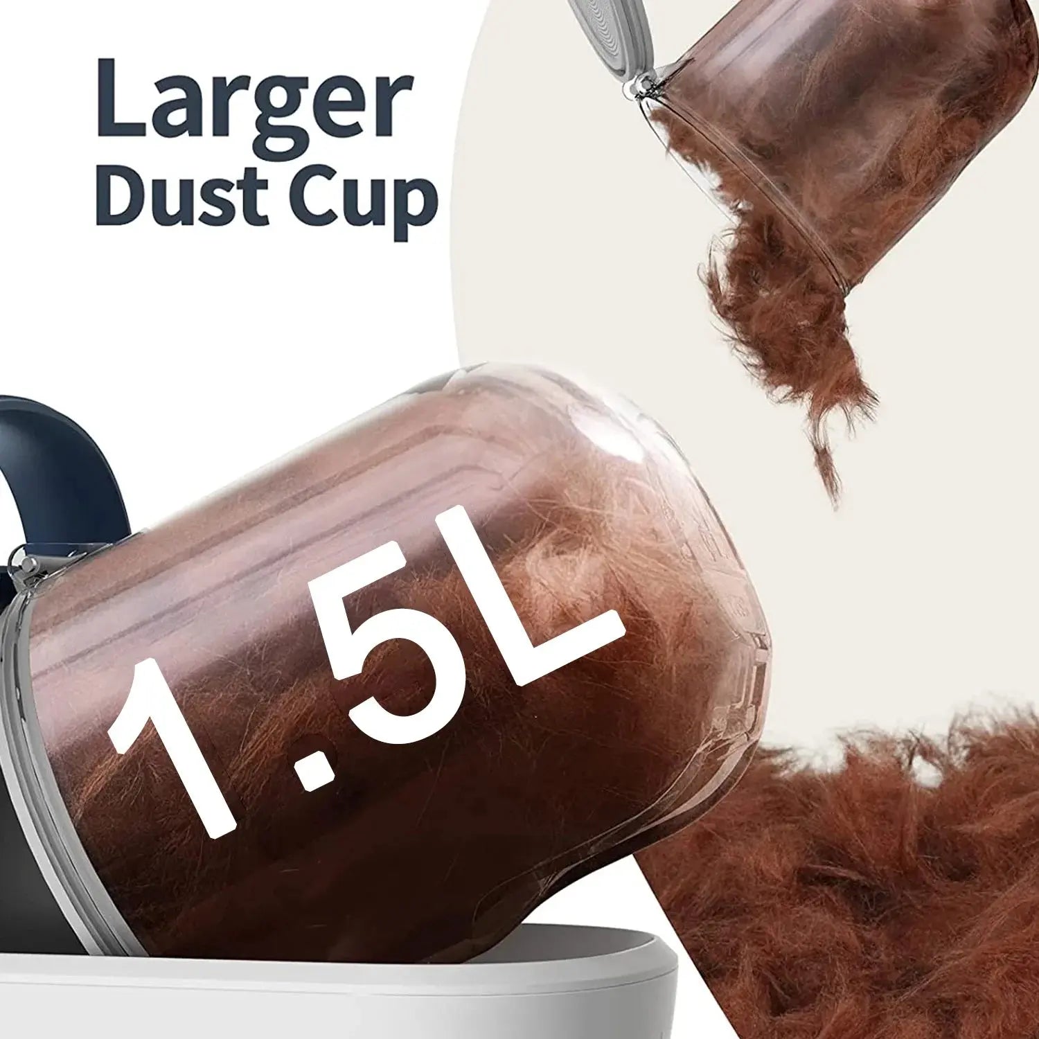 Allebuy pet vacuum with 1.5L larger dust cup for efficient cleaning and dog grooming closest to me
