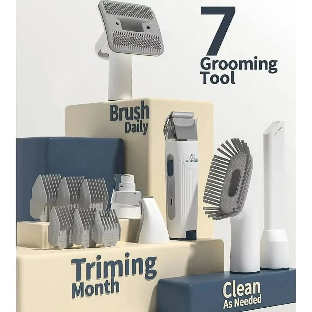 Allebuy 7 grooming tool set for dogs including trimmers and brushes dog grooming closest to me