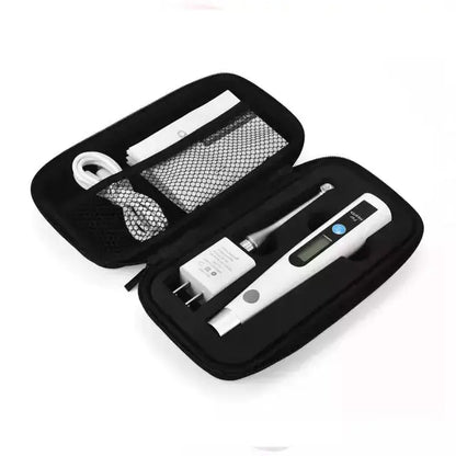 Allebuy portable red-light therapy device kit with digital display and accessories in black carrying case