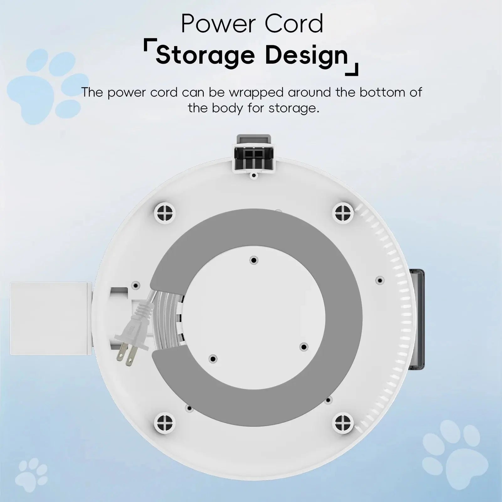 Power cord storage design for easy wrapping and storage on pet grooming device by Allebuy dog groomers near me pet grooming