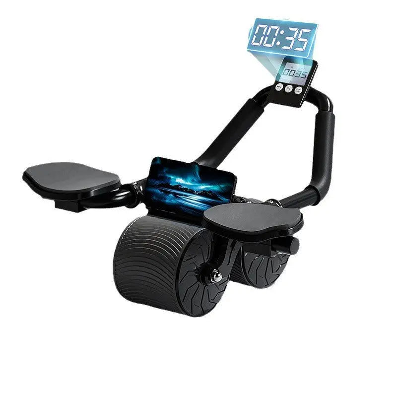 Allebuy ab exercises workout device with digital timer and dual wheel design for core strengthening