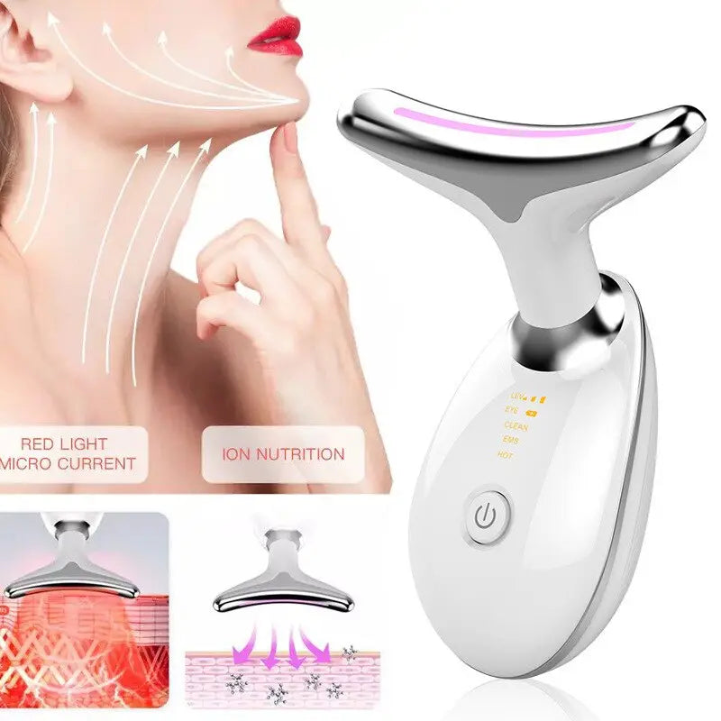 Allebuy anti-wrinkle skincare device with red light therapy and microcurrent for facial lifting and ion nutrition