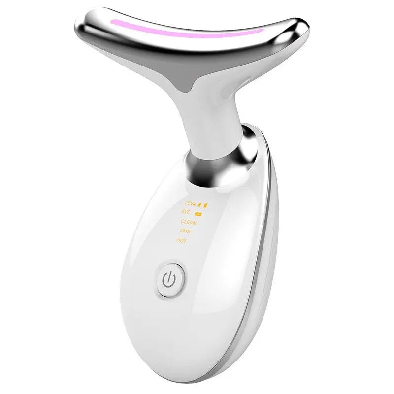 Allebuy handheld facial massager with LED light for anti-wrinkle skincare treatment