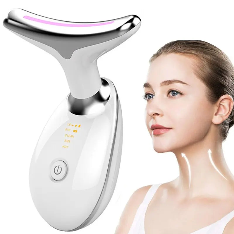 Allebuy facial device for anti-wrinkle skincare with ergonomic design and LED light therapy