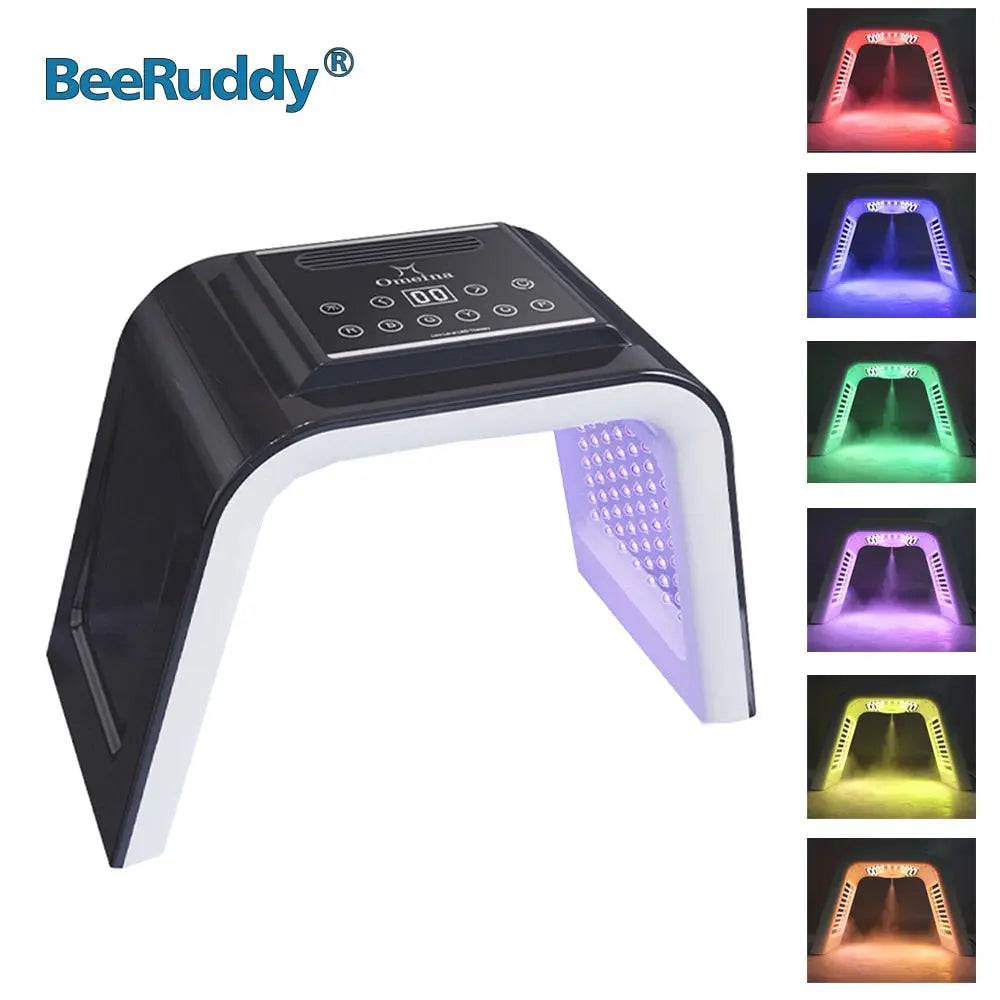 BeeRuddy black red light therapy lights device with multiple color settings for skin treatment