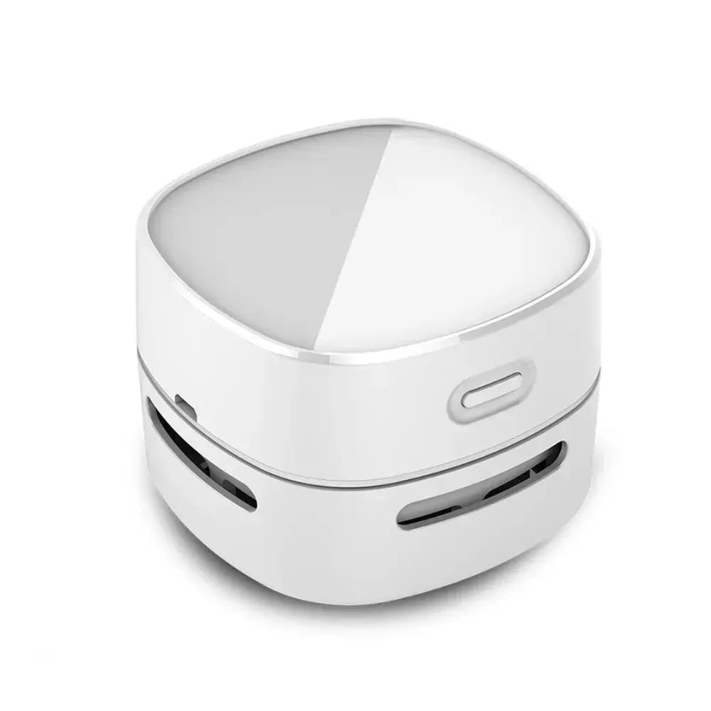 Allebuy compact white robot robot vacuum cleaner with sleek design and side vents
