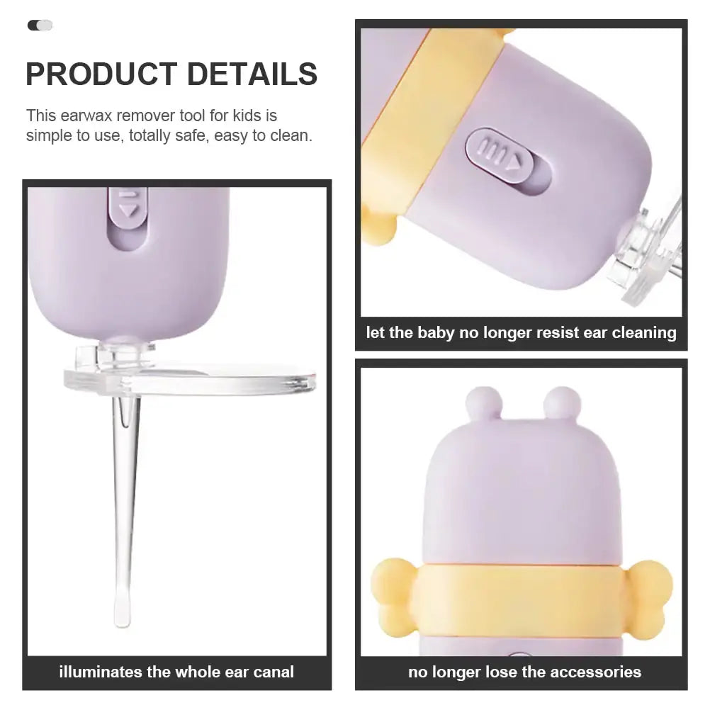 Allebuy ear candle wax remover tool for kids with gentle silicone tip and easy clean design