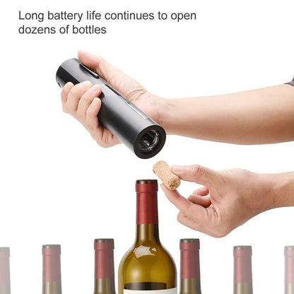 Allebuy electric wine cork opener removing cork from wine bottle with long battery life