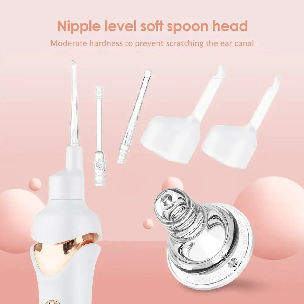 Allebuy ear wax in ear removal tool with soft spoon heads and multiple attachments for safe ear cleaning