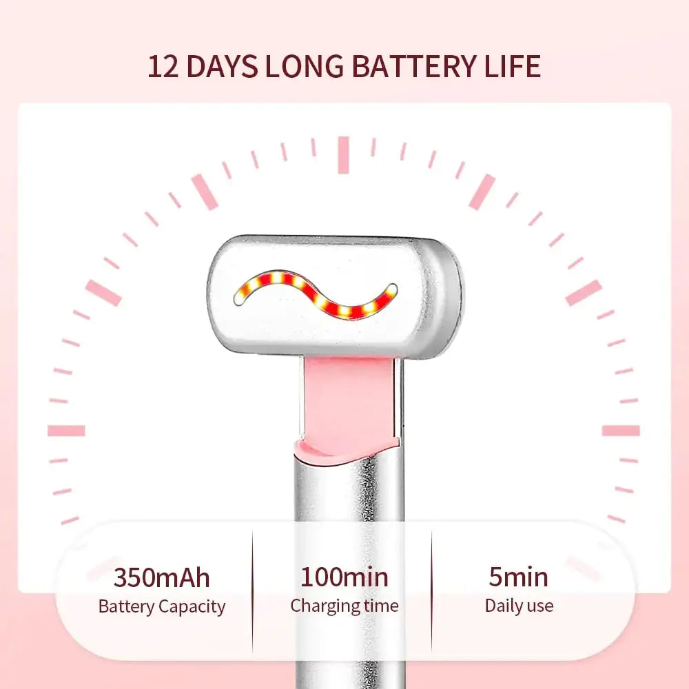Allebuy red light therapy lights with 12 days battery life 350mAh capacity 100min charging and 5min daily use