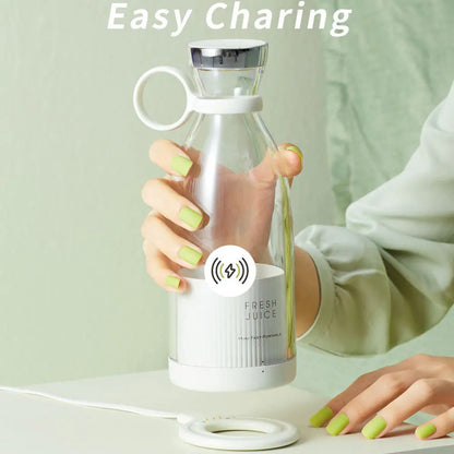 Allebuy ninja blast portable blender in clear bottle design with easy wireless charging feature