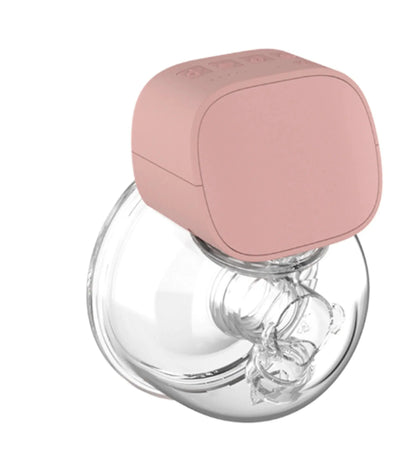 Allebuy pink and transparent pump breast pump with ergonomic design for comfortable use