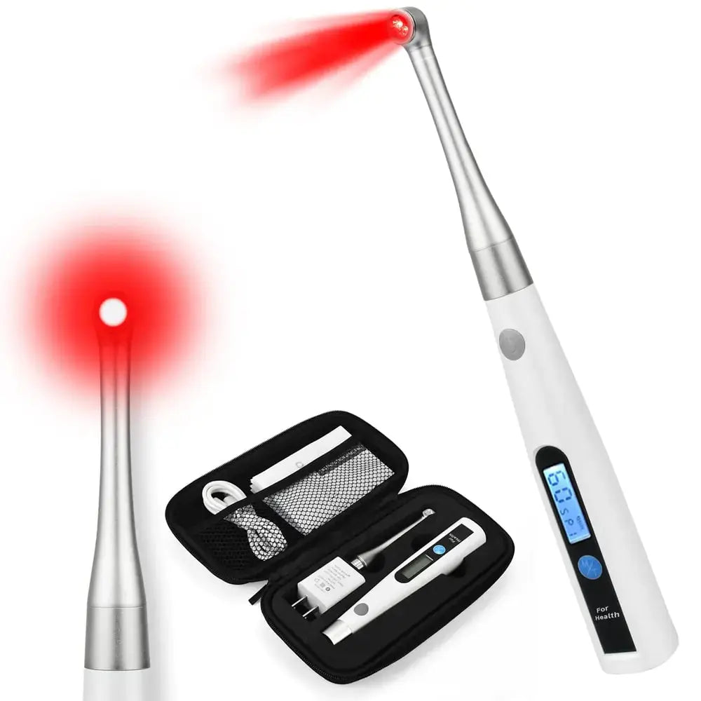 Allebuy portable red-light therapy device with digital display and carrying case for home use