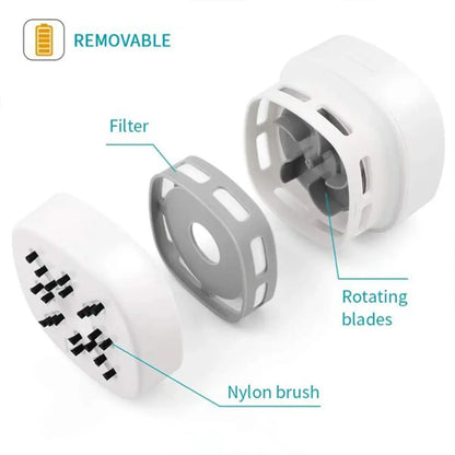 Removable filter, rotating blades, and nylon brush components for Allebuy robot robot vacuum cleaner