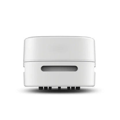 Allebuy compact white robot robot vacuum cleaner with side brushes and sleek modern design