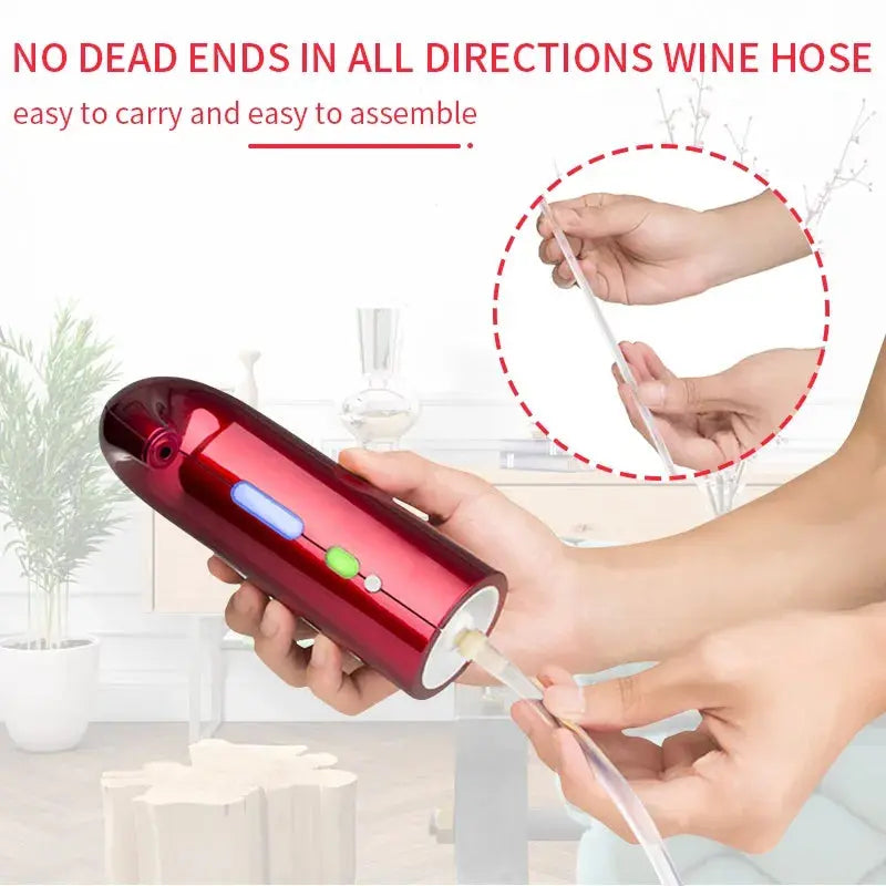 Allebuy red dispenser for wine with no dead ends hose easy to carry and assemble