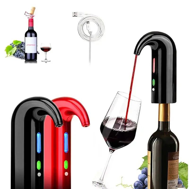 Allebuy dispenser for wine pouring red wine from bottle into glass with USB charging cable