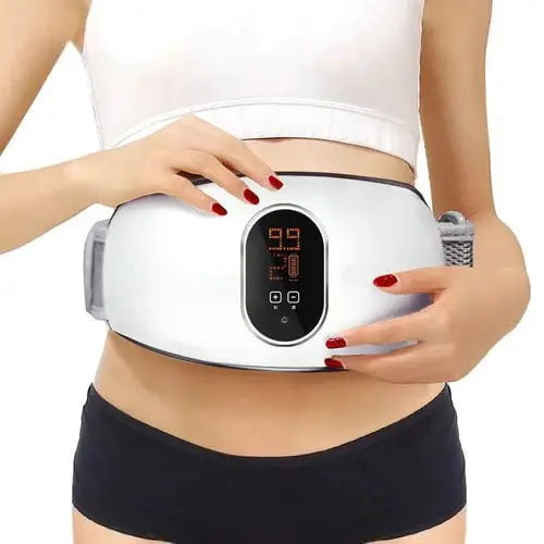 allebuy waist slimming belt worn on woman abdomen promoting balance diet for weight loss