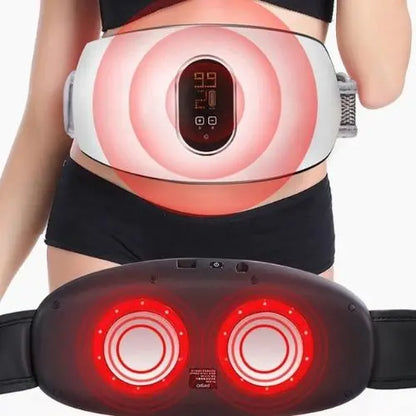 allebuy electronic waist slimming belt glowing red light supports balance diet for weight loss